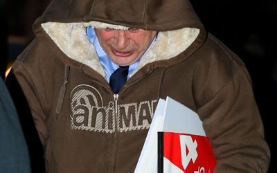 Roger Smith, from Clifton, Nottingham, leaves Nottingham crown court where he is accused of having explosives and a document for terrorist purposes.  (Photo credit: Chris Radburn/PA Wire)