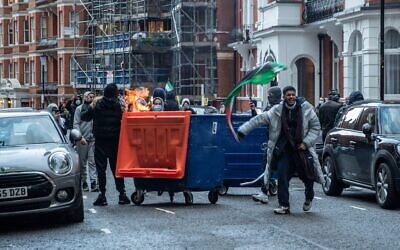 Hamas supporters on the streets of London on Saturday.