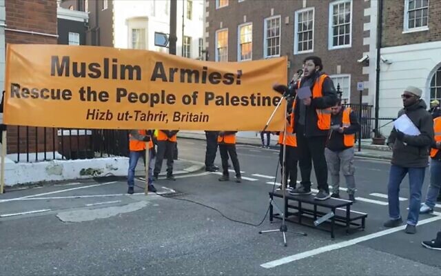 Hizb ut-Tahrir rally in London.