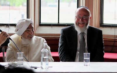 The Chief Rabbi with Sheikh Bin Bayyah.