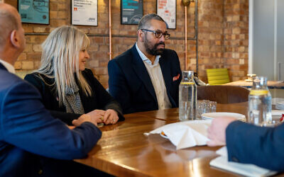 Board president Marie van der Zyl with James Cleverly