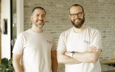 Faye co-founders Elad Schaffer (left) and Daniel Green 
Photo credit: Omer Hacohen