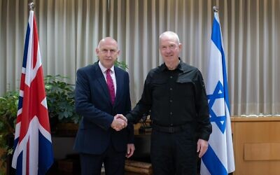 Defence Secretary John Healey meets with his Israeli ccounterpart Yoav Gallant