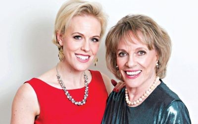 Rebecca Wilcox with her mum, Esther Rantzen