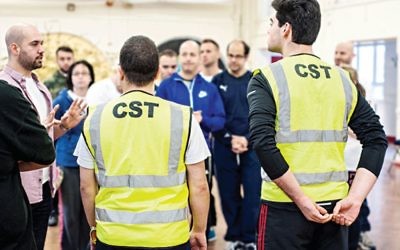 CST volunteers in training