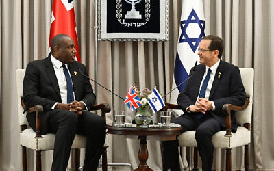 David Lammy meets Israel President Herzog