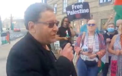 Tony Greenstein outside Wolverhampton Crown Court.