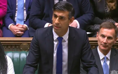 Rishi Sunak at PMQs. (pic PA/UK Parliament)