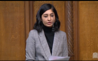 Zarah Sultana speaking at PMQs